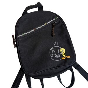 Vintage Looney Tunes Tweety bird mini small backpack Black